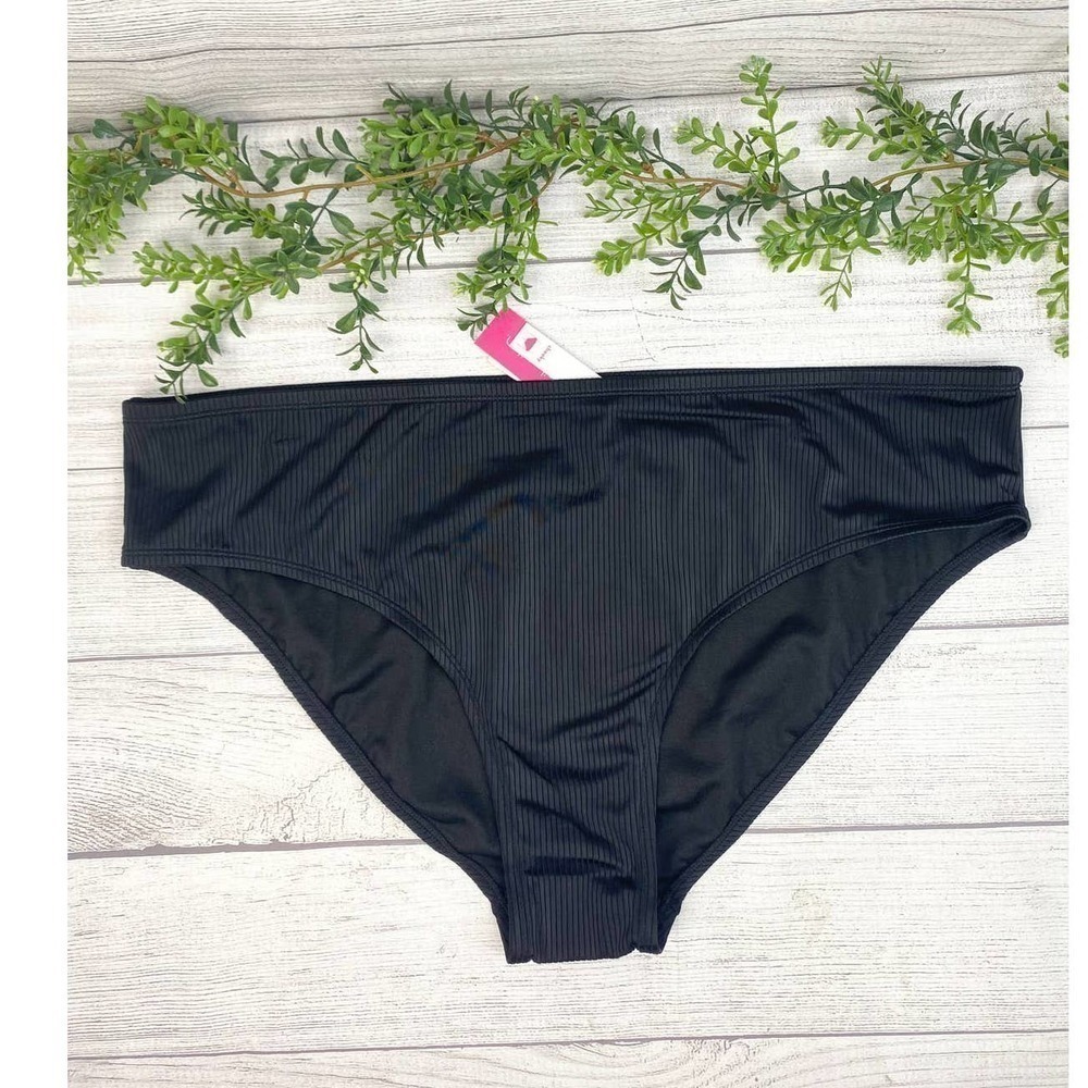 NWT Womens Classic Black Cheeky Xhilaration Bikini Bottom 3X